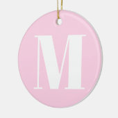 Aanpassen van de lichte roze kerst van het initiaa keramisch ornament (Links)
