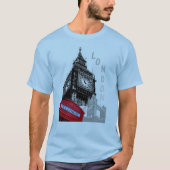 Aanpassen van de Londense Big Ben Clock Tower West T-shirt (Voorkant)