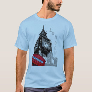 Aanpassen van de Londense Big Ben Clock Tower West T-shirt