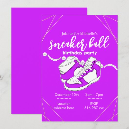 Aanpassen van de paarse sjabloon van de sneakoppen kaart (Voorkant / Achterkant)