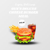 Aanpassen van de Super Delicious Burger Meal Custo Raamsticker (Vel)