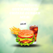 Aanpassen van de Super Delicious Burger Meal Custo Raamsticker (Vel 3)