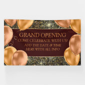 Aanpassen van Elegant Grand Opening Gold-ballonnen Spandoek (Horizontaal)