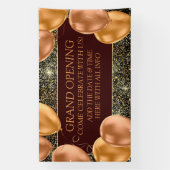 Aanpassen van Elegant Grand Opening Gold-ballonnen Spandoek (Verticaal)