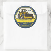 Aanpassen van generieke bouw contracterende bedrij ronde sticker (Tas)