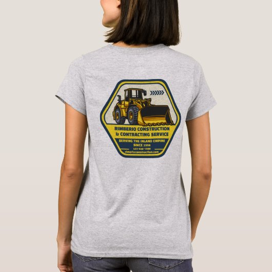 Aanpassen van generieke bouw contracterende bedrij t-shirt (Achterkant)