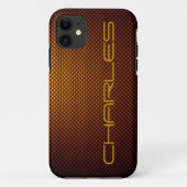 Aanpassen van gevarieerde honingzwarte koolstofvez Case-Mate iPhone case (Achterkant)