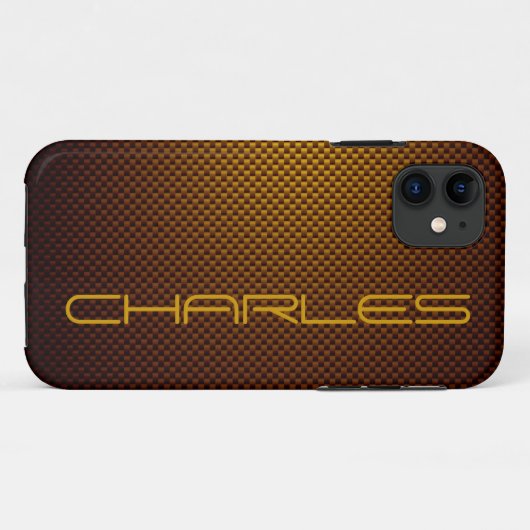 Aanpassen van gevarieerde honingzwarte koolstofvez Case-Mate iPhone case (Achterkant (horizontaal))