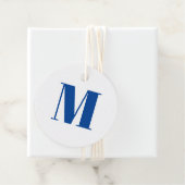Aanpassen van het initiaal blauw wit geschenk bedankjes labels (In situ)