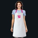 Aanpassen van het initiaal van monogram hete roze  schort<br><div class="desc">Pas monogram initiaal hete roze fuchsia wit Schort Unisex aan. Verkrijgbaar in vele maten. Zeer geschikt voor koks,  koks,  aardewerk,  keramiek,  kunst en ambachten,  werk,  keuken,  koken,  bakken,  bbq,  grill,  en ook bedrijven en winkels,  enz</div>