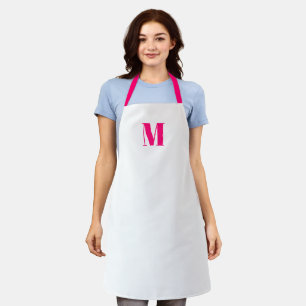 Aanpassen van het initiaal van monogram hete roze schort