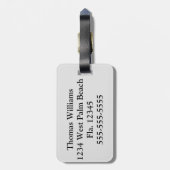 Aanpassen van het vliegtuig bagagelabel (Achterkant verticaal)