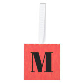 Aanpassen van initiaal met monogram kerstmis decoratie (Voorkant)