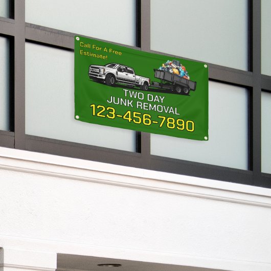 Aanpassen van Junk Removal Business Promotionele H Spandoek (Buitenkant Gebouw)