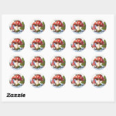 Aanpassen van kerstbos ronde sticker (Vel)