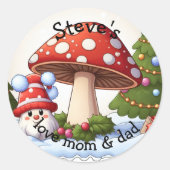 Aanpassen van kerstbos ronde sticker (Voorkant)