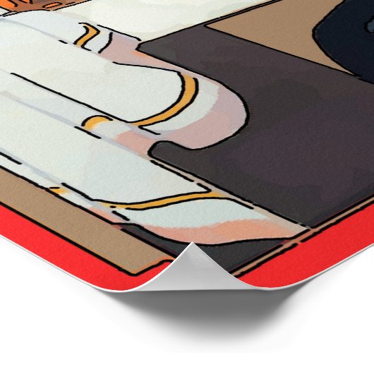 Aanpassen van  Koffiekeukenbord Poster (Hoek)