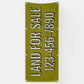 Aanpassen van land te koop of lease hek lijn spandoek (Verticaal)