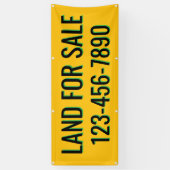 Aanpassen van land te koop of lease hek lijn spandoek (Verticaal)