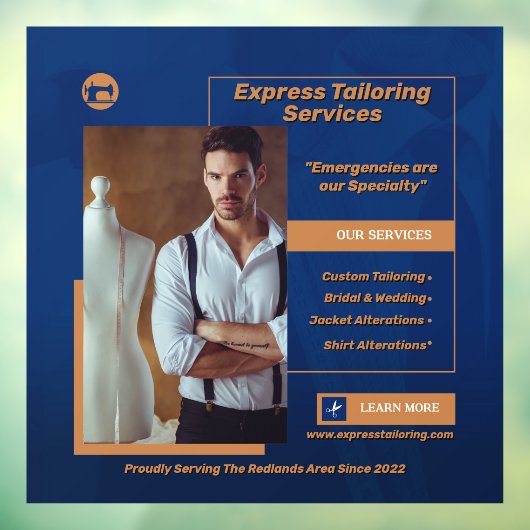 Aanpassen van Mannen-maatwerkwinkel Business Raamsticker (Vel 3)