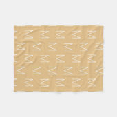 Aanpassen van monogram initiaal letter camel khaki fleece deken (Voorkant (Horizontaal))