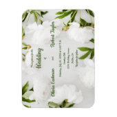 Aanpassen van mooie witte pony bruiloft magneet (Verticaal)