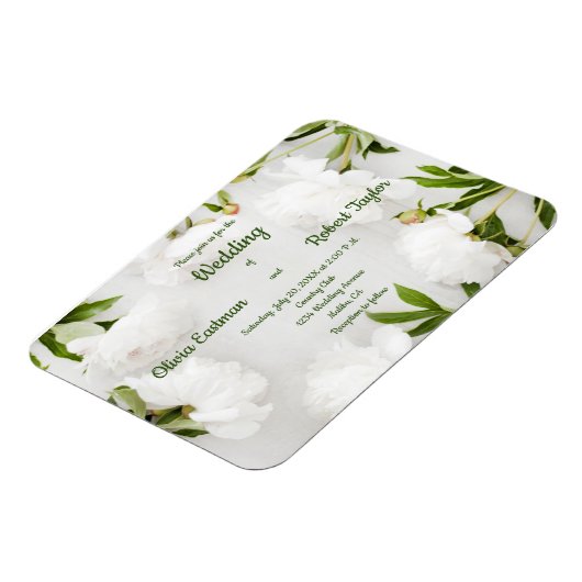 Aanpassen van mooie witte pony bruiloft magneet (Linkerzijde)