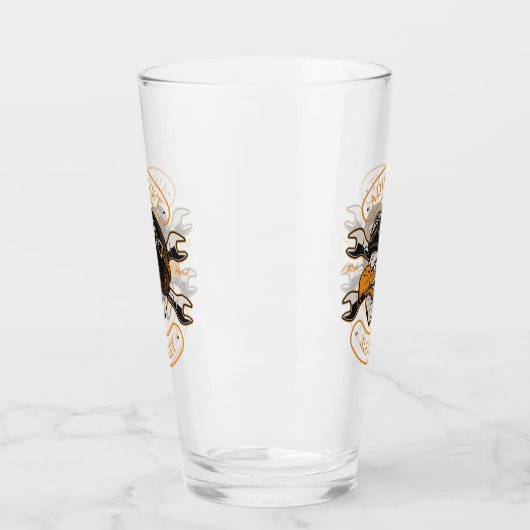 Aanpassen van motorfietsbiker Eagle Wrenches Beer Glas (Links)