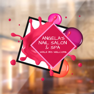 Aanpassen van Nail Salon Spa Winkel Front Raamsticker