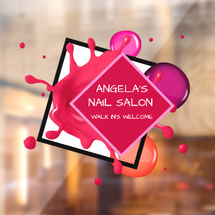 Aanpassen van Nail Salon Spa Winkel Front Raamsticker