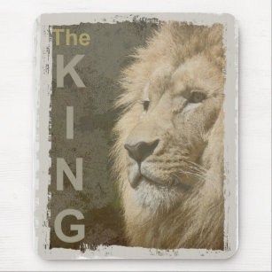 Aanpassen van Pop Art Afbeelding Lion Head the Kin Muismat