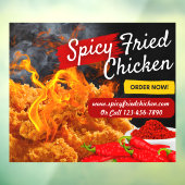 Aanpassen van Red Black Spicy Fried Chicken Restau Raamsticker (Vel 3)