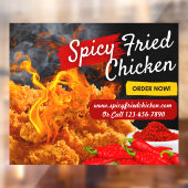 Aanpassen van Red Black Spicy Fried Chicken Restau Raamsticker (Vel 2)