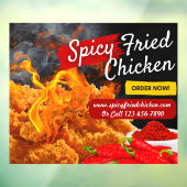 Aanpassen van Red Black Spicy Fried Chicken Restau Raamsticker (Vel 3)