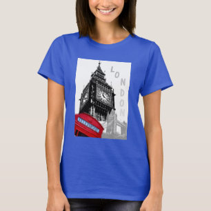 Aanpassen van Royal Blue London Big Ben Clock Towe T-shirt