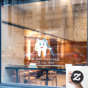 Aanpassen van tandheelkundige gebalanceerde poothe raamsticker