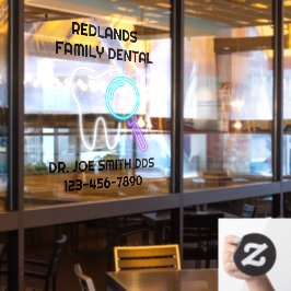 Aanpassen van tandheelkundige Kantoor Molaire Toot Raamsticker