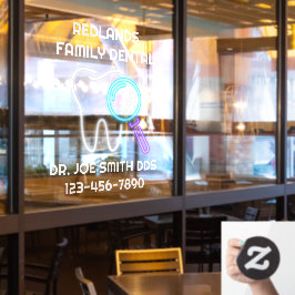 Aanpassen van tandheelkundige Kantoor Molaire Toot Raamsticker