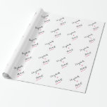 Aanpassen van Wedding Wrapping Paper Cadeaupapier<br><div class="desc">Aanpassen van Wedding Wrapping Paper. Voeg eenvoudig de naam van bruid en bruidegom en de trouwdatum toe.</div>