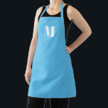 Aanpassen van zwart-wit initiaal lichtblauw schort<br><div class="desc">Pas monogram initiaal lichtblauw wit Schort Unisex aan. Verkrijgbaar in vele maten. Zeer geschikt voor koks,  koks,  aardewerk,  keramiek,  kunst en ambachten,  werk,  keuken,  koken,  bakken,  bbq,  grill,  en ook bedrijven en winkels,  enz</div>