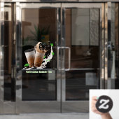 Aanpassen Verfrissende Boba Bubble Tea Advertentie Raamsticker (Kantoordeur)
