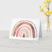 Aanpassen Verjaardag Kaart - Regenboog Stippen (Gele Bloem)