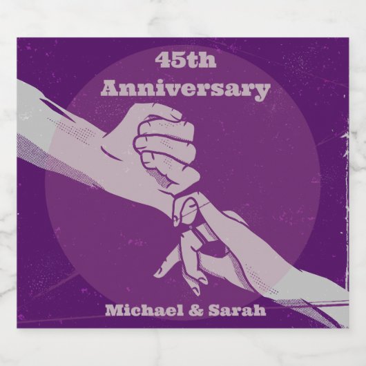 Aanpassen verjaardag romantisch paar hand in hand bier etiket (Enkel label)