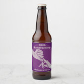 Aanpassen verjaardag romantisch paar hand in hand bier etiket (Voorkant)