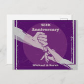 Aanpassen verjaardag romantisch paar hand in hand briefkaart (Voorkant / Achterkant)