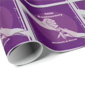 Aanpassen verjaardag romantisch paar hand in hand cadeaupapier (Rol Hoek)