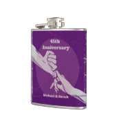 Aanpassen verjaardag romantisch paar hand in hand heupfles (Links)