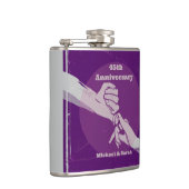 Aanpassen verjaardag romantisch paar hand in hand heupfles (Rechts)