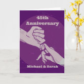 Aanpassen verjaardag romantisch paar hand in hand kaart (Gele Bloem)