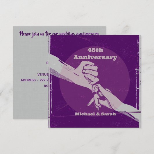 Aanpassen verjaardag romantisch paar hand in hand kaart (Voorkant / Achterkant)